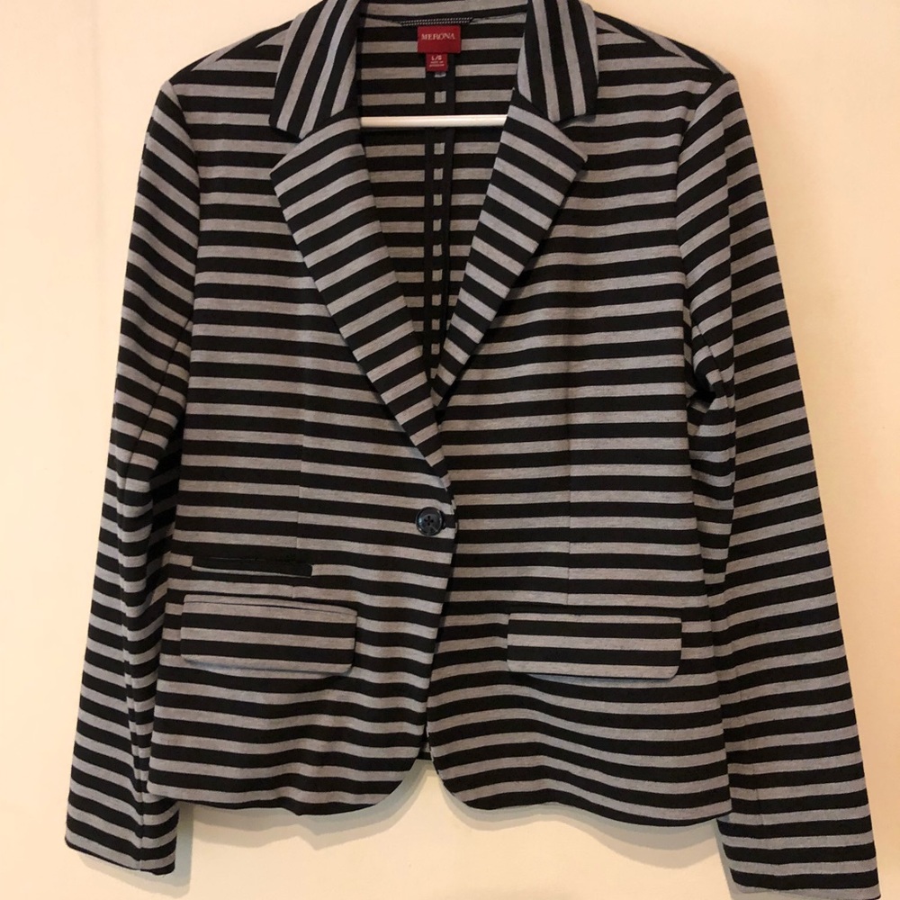 Medona Blazer  Black/Grey Size Lg